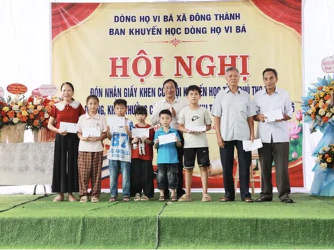 Phú Thọ: Dòng họ Vi Bá xã Đông Thành phát huy truyền thống hiếu học, khuyến tài