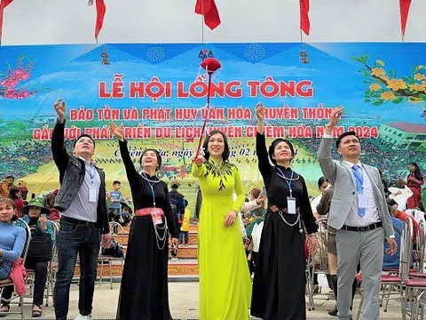 Á hậu Lê Thị Khánh Vân tham dự Lễ hội Lồng Tông – Ngày hội xuống đồng của dân tộc Tày tại Tuyên Quang năm 2024