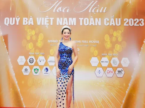 Á hậu Mai Thanh Thủy chấm thi đêm Bán kết Hoa hậu Quý bà Việt Nam Toàn cầu 2023