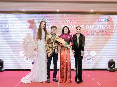 Trang phục dạ hội của NTK Tommy Nguyễn được đấu giá 110 triệu trong đêm thiện nguyện Hoa hậu Quý bà Việt Nam Toàn cầu 2023