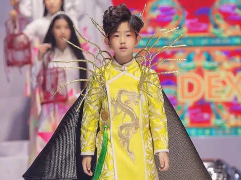 Model kid Minh Triết giữ vị trí vedette cho BST “Ấn tượng Châu Á”