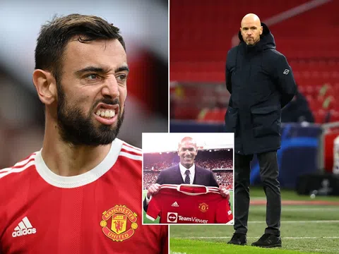 Phòng thay đồ MU nổi loạn: Bruno Fernandes đấm đàn em, Zidane thế chỗ Ten Hag ngay sau trận Bayern?