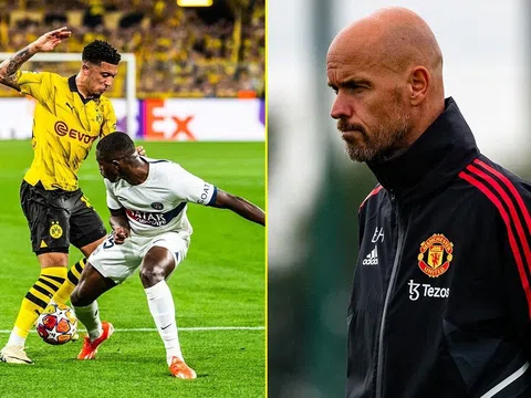 Jadon Sancho lập kỷ lục khó tin ở Champions League, Ten Hag bị chỉ trích vì 'chọn sai người'