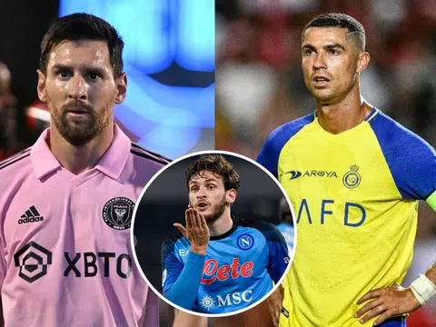 Kvaratskhelia tiết lộ thần tượng, chỉ người 'đứng top' giữa Ronaldo và Messi