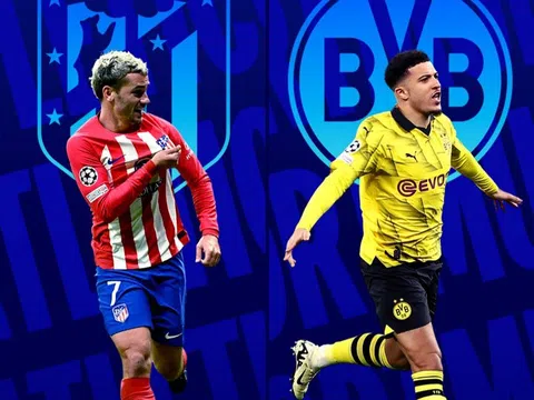 Atletico Madrid quyết chiến với Dortmund tại tứ kết C1