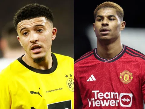 Sancho gửi tin nhắn cho Rashford sau khi MU đại thắng Liverpool