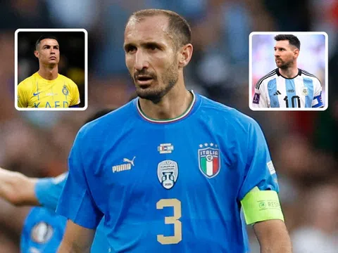 'Trung vệ thép' Chiellini nhận xét Ronaldo, so sánh luôn trình độ với Messi