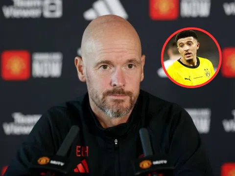 Ten Hag nói về màn trình diễn của Sancho tại C1, không quên nhắc đến tương lai