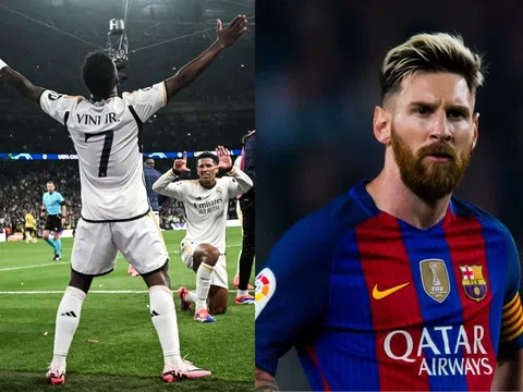 Vinicius sánh ngang kỷ lục Messi sau khi vô địch C1