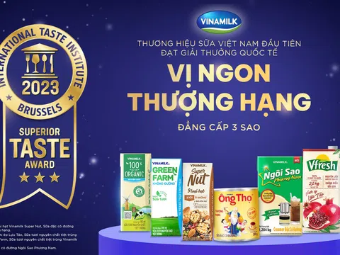 Không chỉ có sao từ Michelin, lần đầu tiên  các sản phẩm sữa Việt Nam nhận được 3 sao cho vị ngon