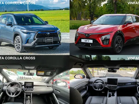 Giá tương đương Toyota Corolla Cross nhưng VinFast VF 7 nắm giữ trang bị vượt trội hoàn toàn