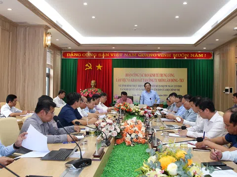 Đoàn công tác Ban Kinh tế Trung ương làm việc và khảo sát tại Công ty Nhôm Lâm Đồng
