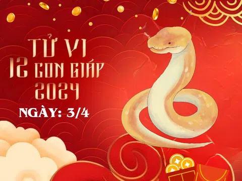 Tử vi 12 con giáp hôm nay ngày 3/4/2024: Tuổi Thân vạ miệng, tuổi Thìn khởi sắc, nhiều tuổi xáo trộn công việc