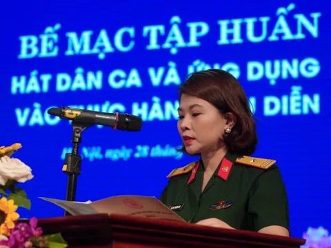 Khoa thanh nhạc Trường đại học VHNTQĐ: Tập huấn hát dân ca và ứng dụng vào thực hành biểu diễn