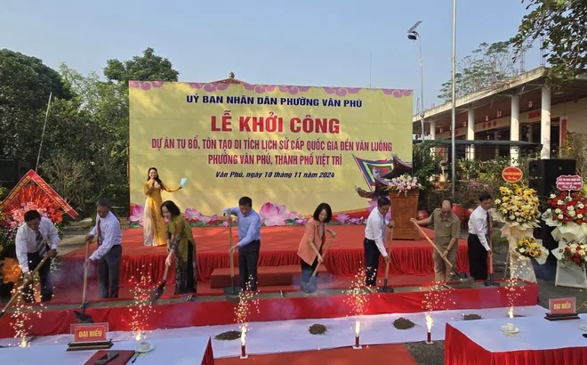 Khởi công dự án tu bổ, tôn tạo Di tích lịch sử Quốc gia - Đền Vân Luông