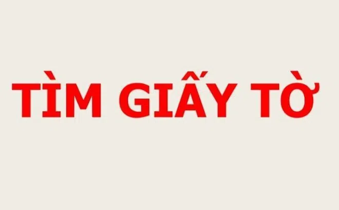 Thông báo tìm giấy tờ rơi