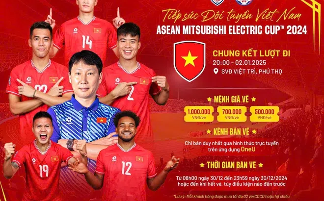 Thông báo bán vé trận chung kết lượt đi trên sân nhà của đội tuyển Việt Nam tại AMEC 2024