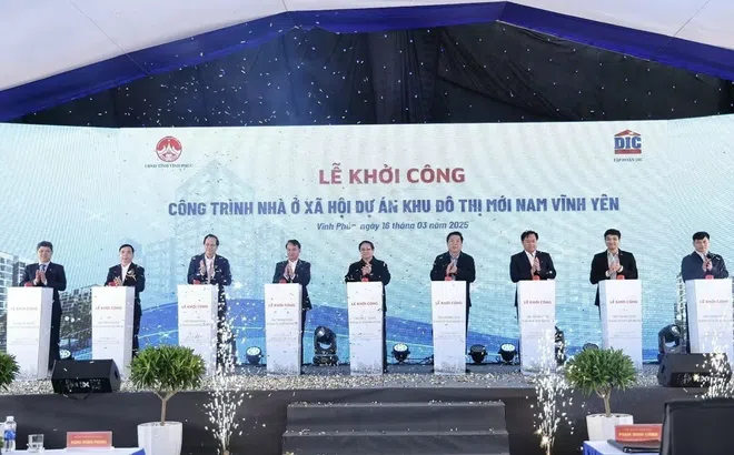 Thủ tướng Chính phủ Phạm Minh Chính dự lễ khởi công dự án nhà ở xã hội tại Vĩnh Phúc