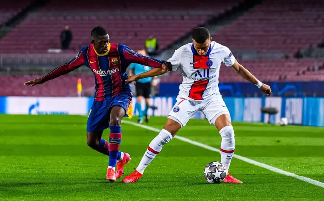 Ghi bàn cực khó, Dembele cho 'phó chủ tịch' Mbappe biết thế nào là lễ độ