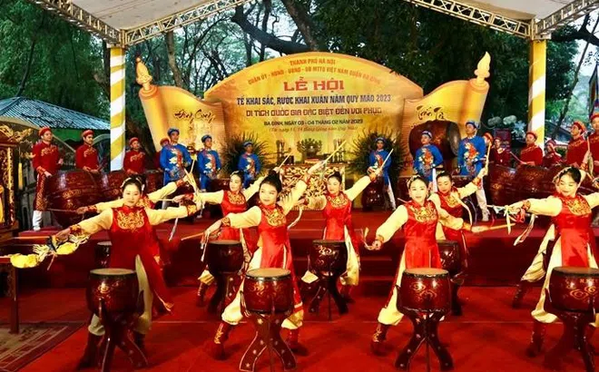 Lễ hội “Tế khai sắc, Rước khai Xuân” năm Quý Mão 2023 tại di tích quốc gia đặc biệt “Thăng Long Tứ Trấn” - đền Voi Phục