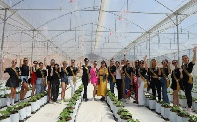 Thí sinh Hoa hậu Doanh nhân Toàn cầu 2023 thích thú quảng bá hình ảnh Du lịch Sinh thái Nông nghiệp Đắk Nông