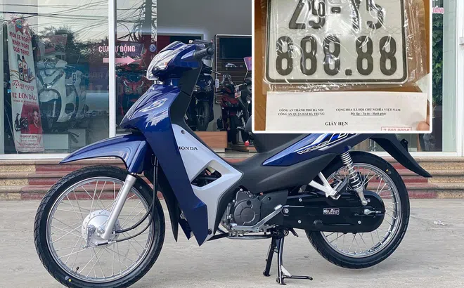 Hà Nội: ‘Bàn tay vàng’ bốc trúng biển số 888.88 khi mua xe Honda Wave Alpha