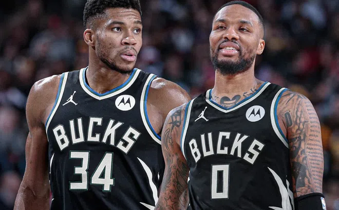 'Cặp đôi song sát' của Milwaukee Bucks thiết lập kỷ lục trong trận mở màn NBA