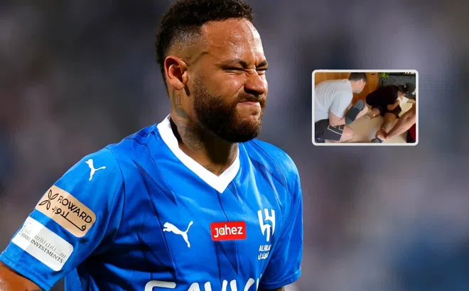Neymar la hét, khóc lóc khi chữa thương