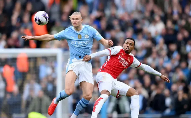 Saliba khiến Haaland 'tắt điện', xứng đáng là người hùng của Arsenal trước Man City