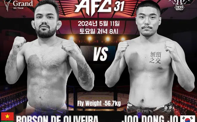 Robson Oliveira trở lại, tranh tài tại giải đấu MMA Hàn Quốc