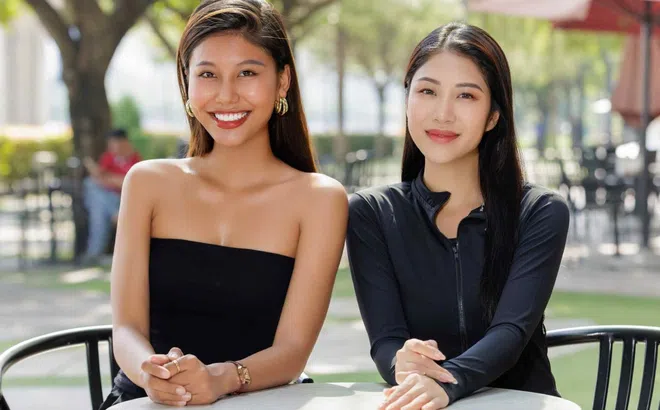Thạch Thu Thảo truyền kinh nghiệm cho Hoa hậu Lan Anh trước khi dự thi Miss Earth 2023