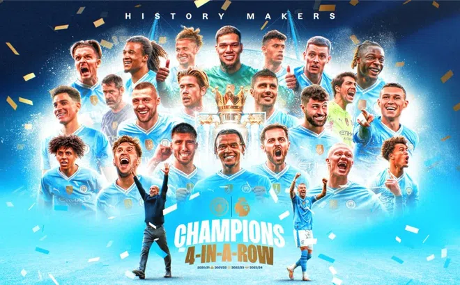 Man City chốt xong ngày diễu hành mừng chức vô địch lịch sử