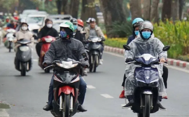Không khí lạnh tràn về kết hợp với bão số 5: Bắc bộ nền nhiệt giảm mạnh kèm mưa giông