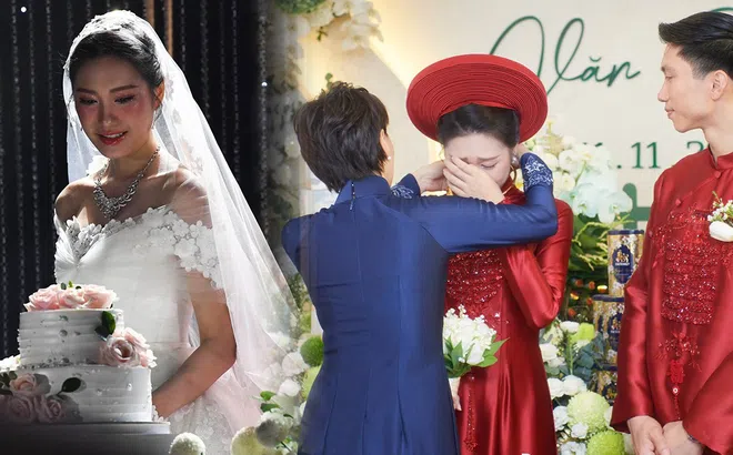 Đoàn Văn Hậu - Doãn Hải My nên duyên vợ chồng: Cô dâu vàng đeo trĩu cổ, bật khóc nức nở