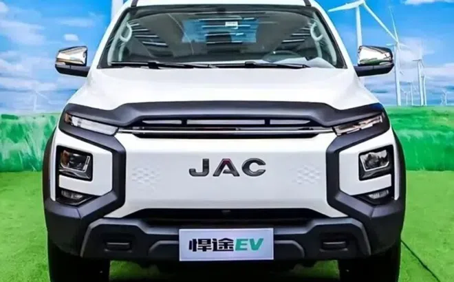 Bán tải điện JAC Hunter ‘rục rịch’ ra mắt: Thiết kế hầm hố, sức mạnh đáng nể