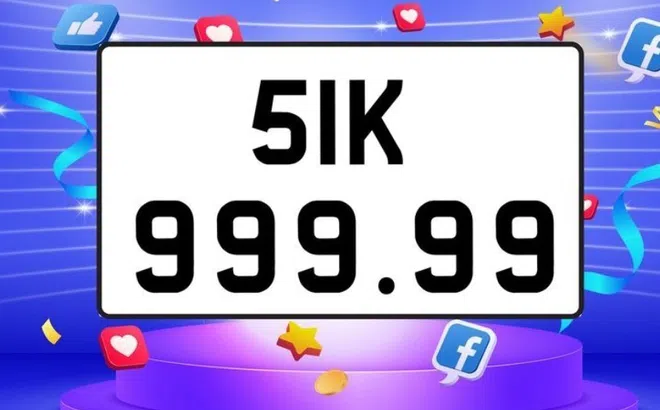 Cặp biển số ngũ quý 51K-999.99 và 30K-777.77 tái xuất với mức trúng đấu giá bất ngờ