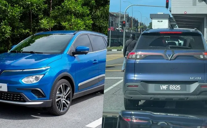 VinFast VFe34 tiếp tục lộ diện tại Malaysia, hé lộ ngày ra mắt không còn xa