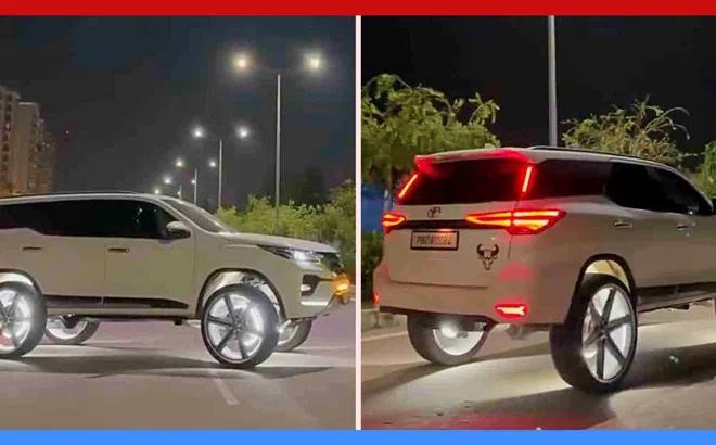 Chiêm ngưỡng Toyota Fortuner độ mâm 26 inch cực dị của "pháp sư" Ấn Độ