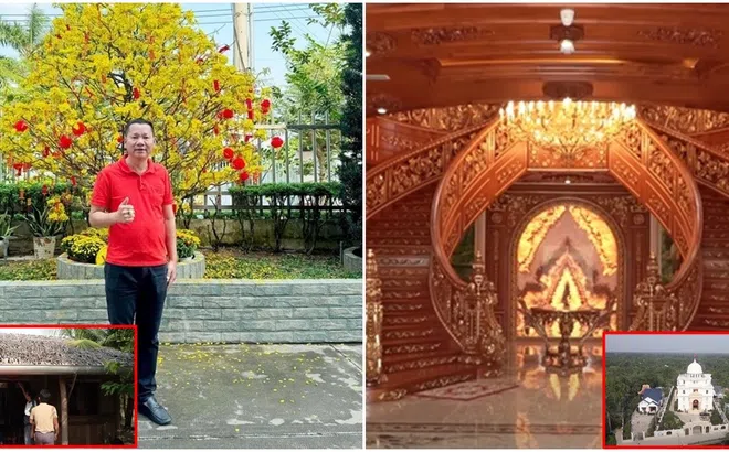 Đại gia miền Tây thích ở nhà tranh vách lá, xây biệt thự dát vàng 24k cho giúp việc ở