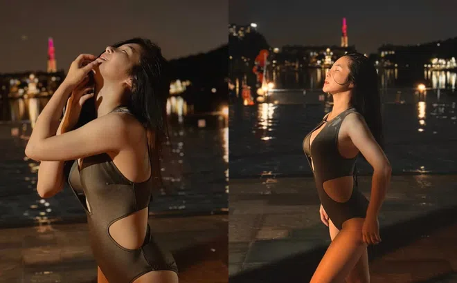 Hương Tràm diện áo tắm khoe body cực nuột bên hồ bơi hậu giảm cân